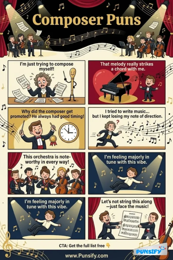 195+ Hilarious Composer Puns & Jokes That Hit All the Right Notes for Music Lovers