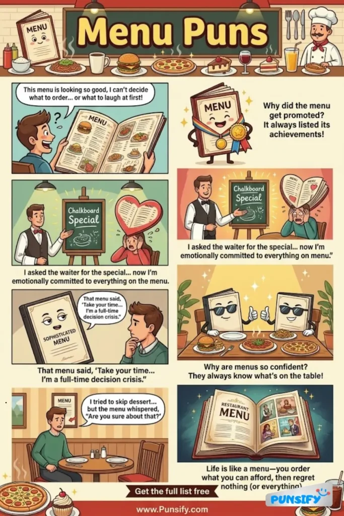 185+ Hilarious Menu Puns & Jokes That Will Tickle Your Taste Buds and Funny Bone