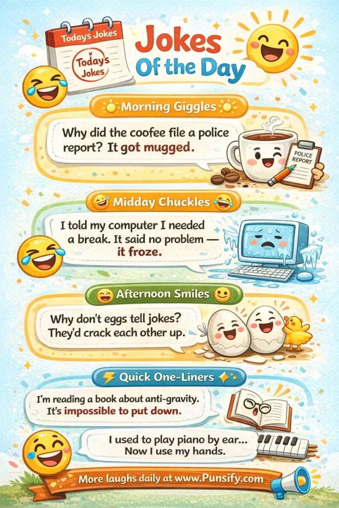 137+ Giggles Galore with Jokes Of The Day and Puns Extravaganza