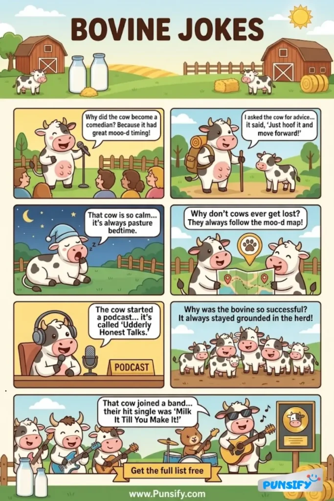 175+ Hilarious Bovine Jokes & Puns That Will Moo You Over with Laughter!