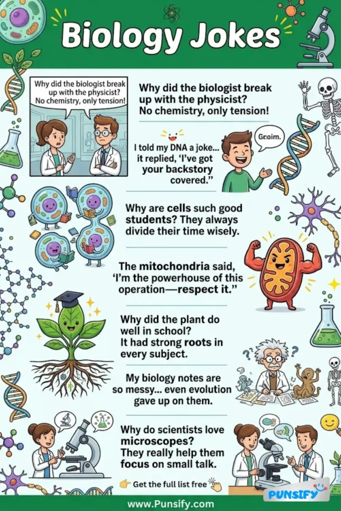 189+ Hilarious Biology Jokes & Puns That Will Cell-ebrate Your Sense of Humor