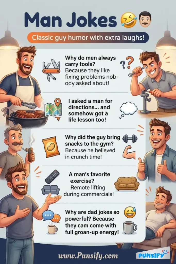 Laughter Loaded with: 183+ Man Jokes and Puns to Make You Chuckle Like a Dad!