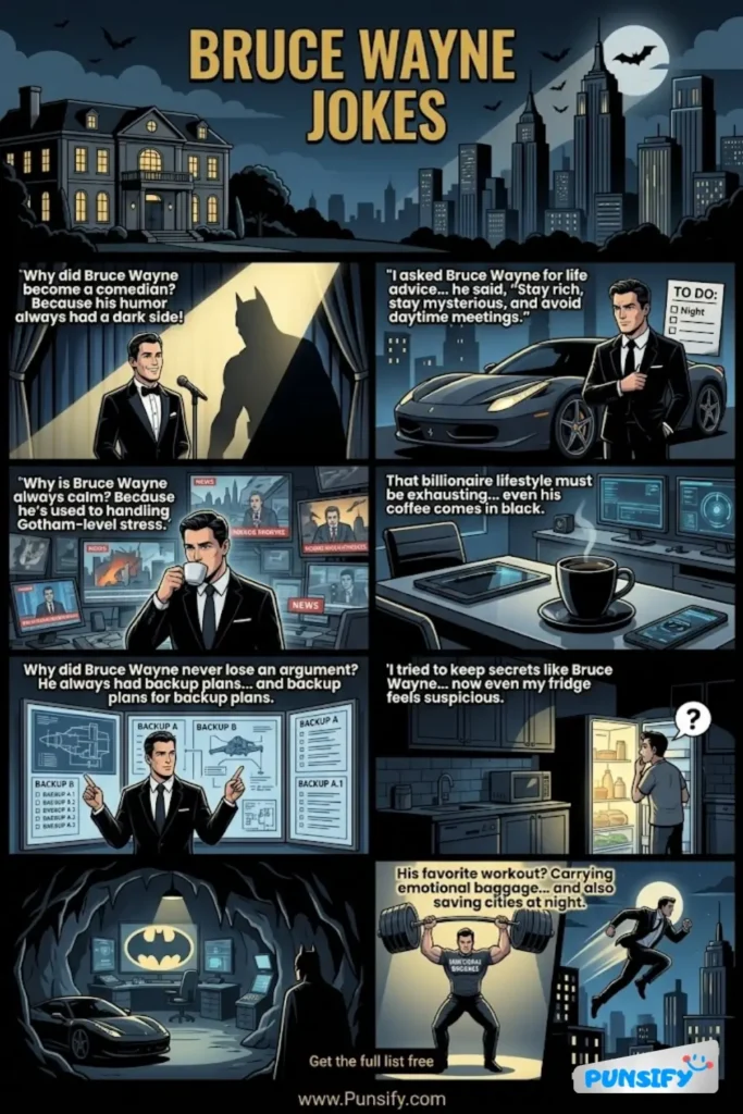 185+ Hilarious Bruce Wayne Jokes & Puns to Bat-ter Your Funny Bone with Laughter