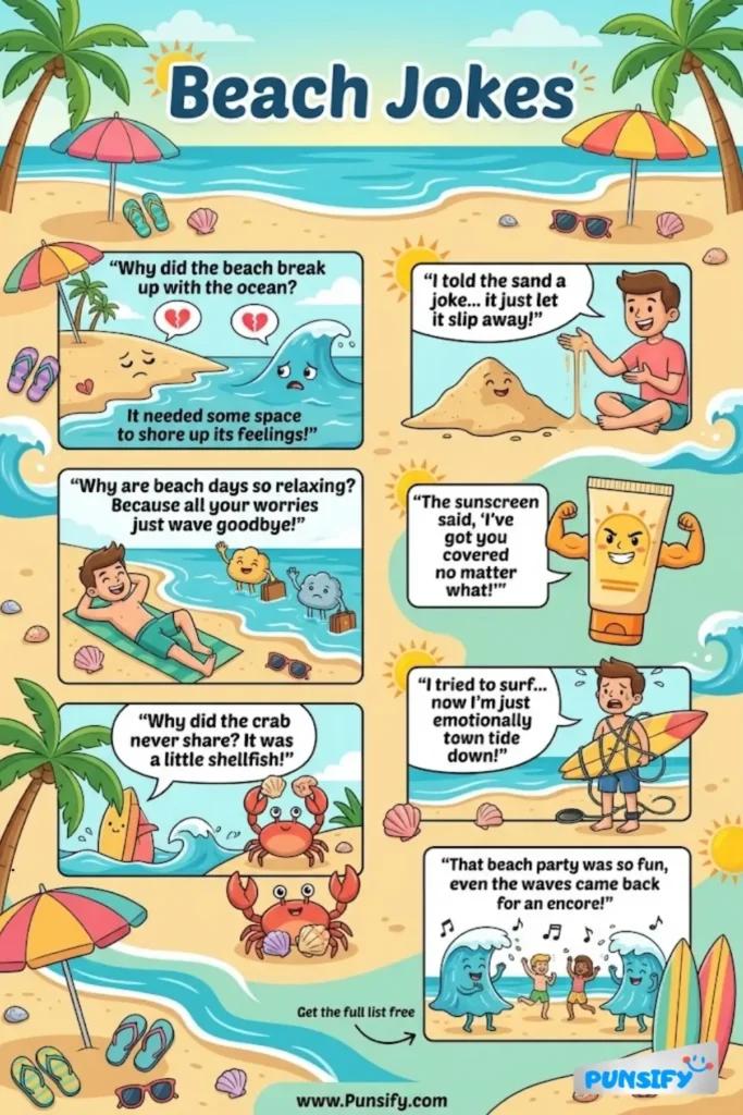 157+ Hilarious Beach Jokes & Puns That Will Make Waves of Laughter Roll In