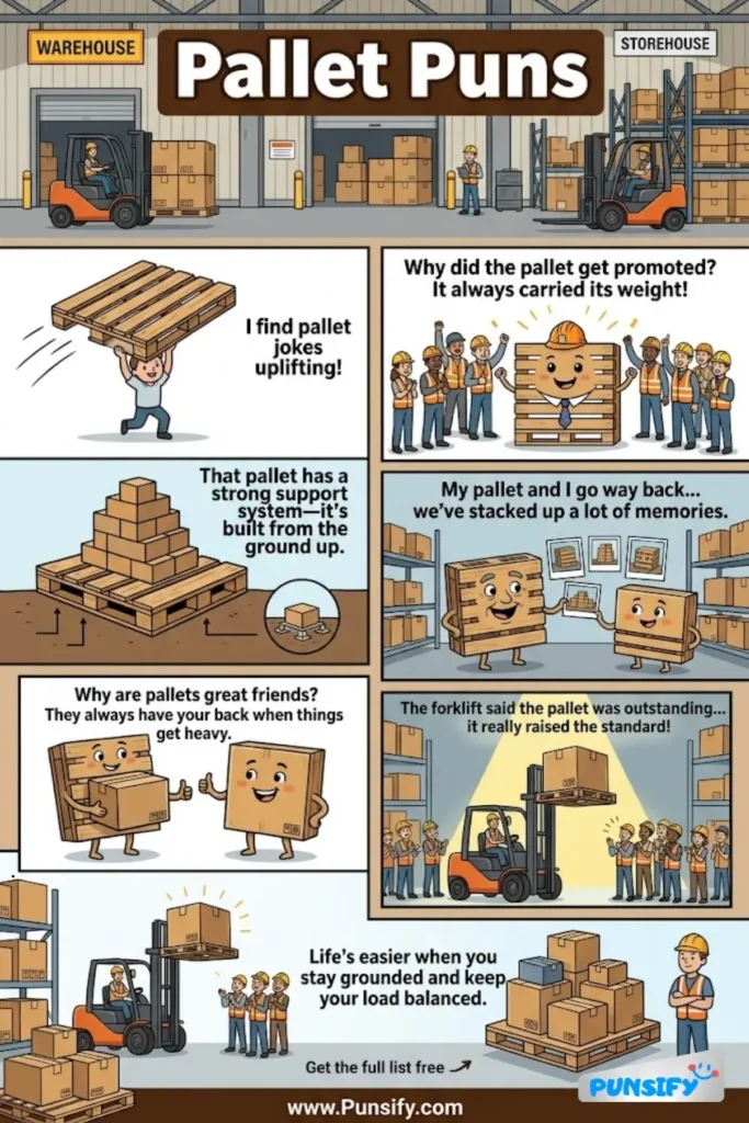 153+ Hilarious Pallet Puns & Jokes for Laughs and Creative Projects Galore