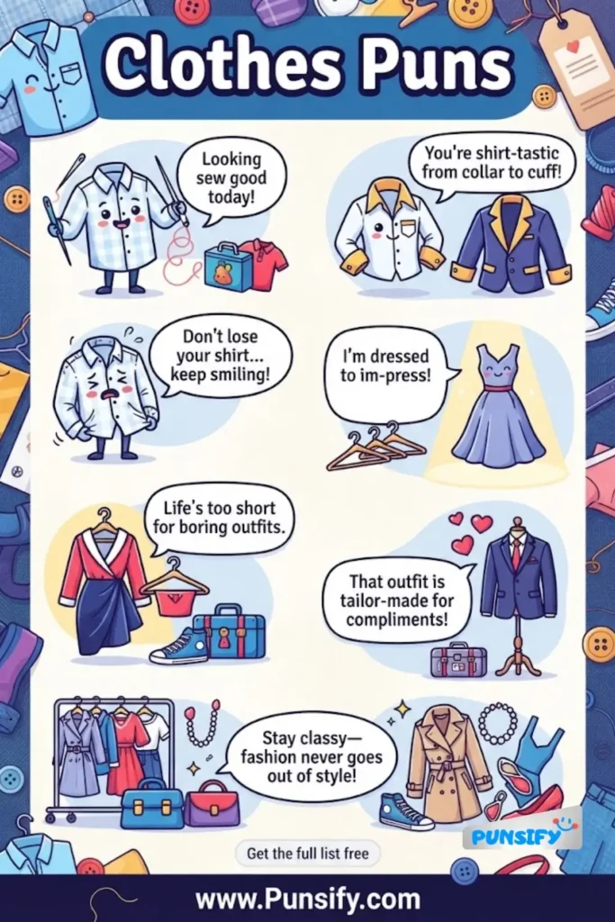 175+ Hilarious Clothes Puns That Will Stitch Up Your Humor Game