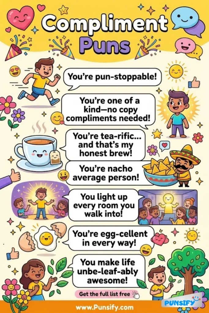 193+ Hilarious Compliment Puns & Jokes That Will Brighten Your Day Instantly