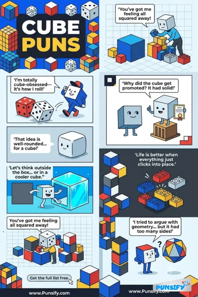 169+ Hilarious Cube Puns & Jokes for Fun and Laughter That Will Make You Smile