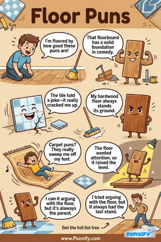 159+ Hilarious Floor Puns & Jokes That Will Make You Laugh and Raise Your Spirits