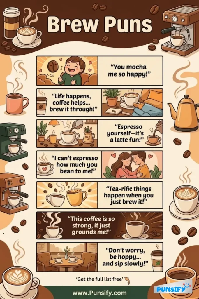187+ Hilarious Brew Puns & Jokes to Stir Up Laughter and Good Times