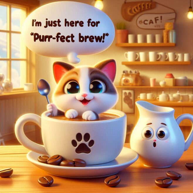 Cat Coffee Puns