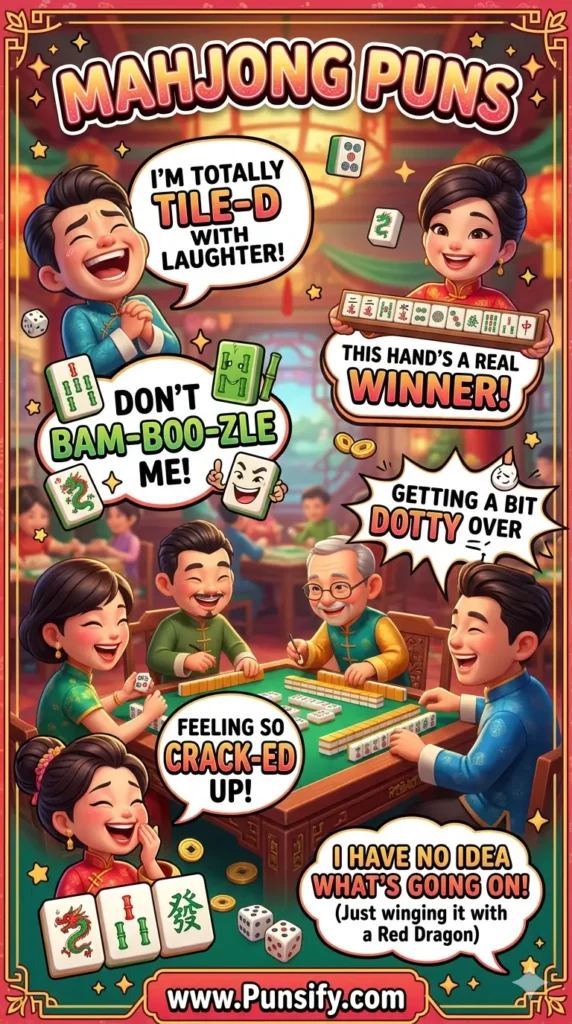 179+ Hilarious Mahjong Puns That Will Tile Your Sides with Laughter