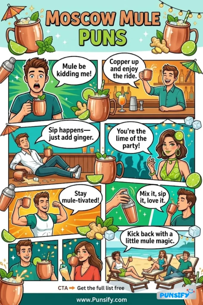 187+ Hilarious Moscow Mule Puns & Jokes for a Refreshingly Fun Cocktail Twist