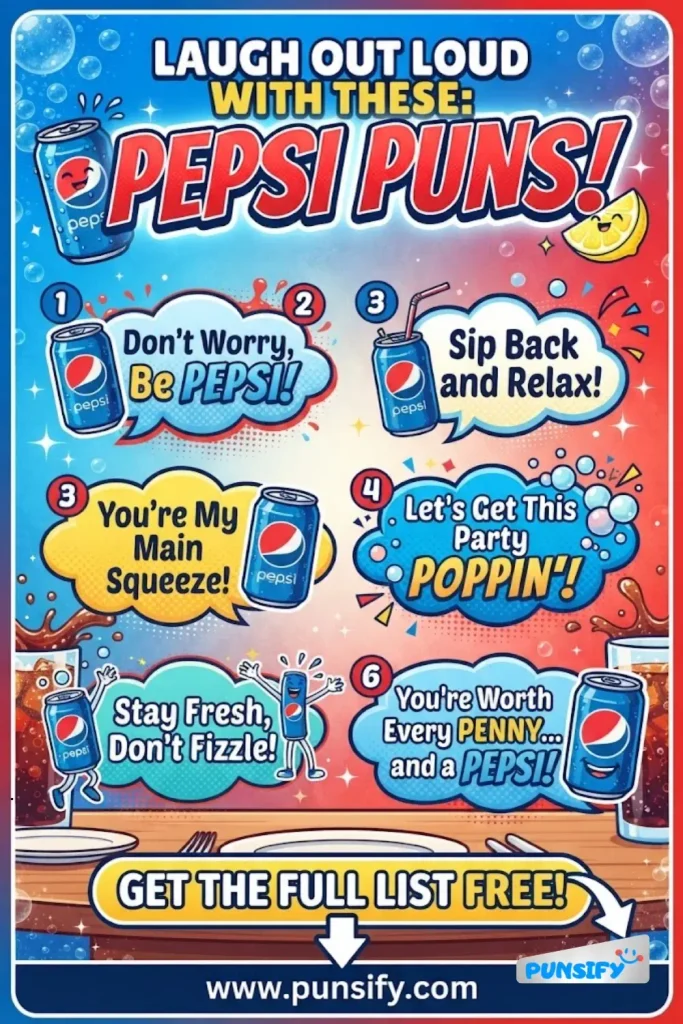 167+ Hilarious Pepsi Puns That Will Refresh Your Humor and Spark Joy
