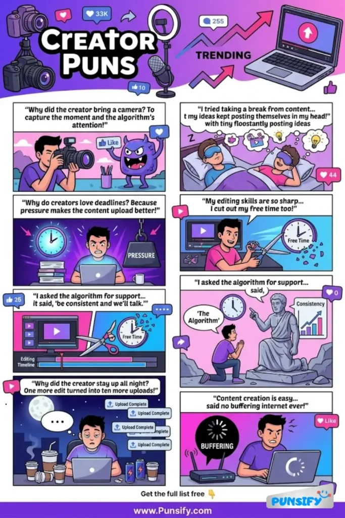 179+ Hilarious Creator Puns & Jokes to Spark Your Imagination and Creativity