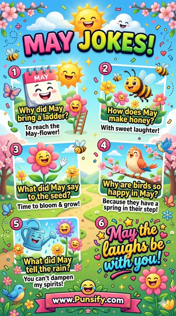 153+ Hilarious May Jokes to Brighten Your Spring Days and Bring Smiles