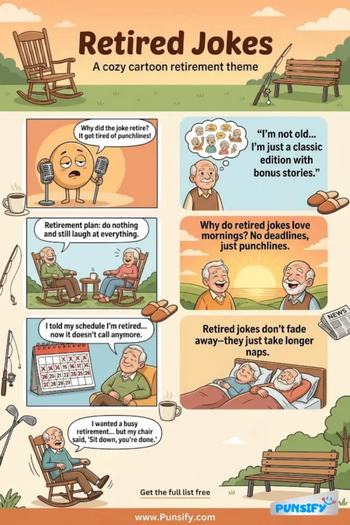 157+ Hilarious Retired Jokes & Puns to Brighten Your Day with Laughter