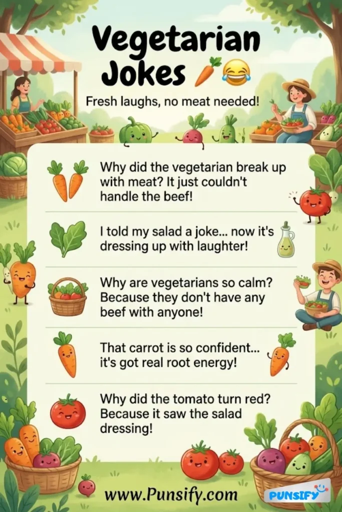 169+ Hilarious Vegetarian Jokes to Tickle Your Funny Bone and Veggie Love