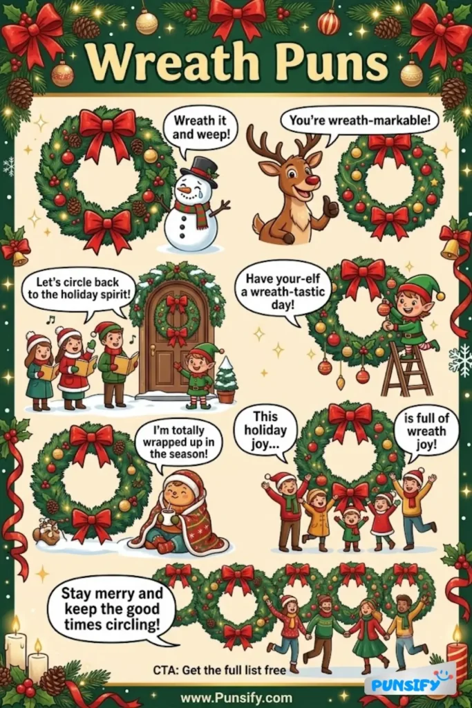 159+ Hilarious Wreath Puns & Jokes to Brighten Your Holiday Cheer and Smiles