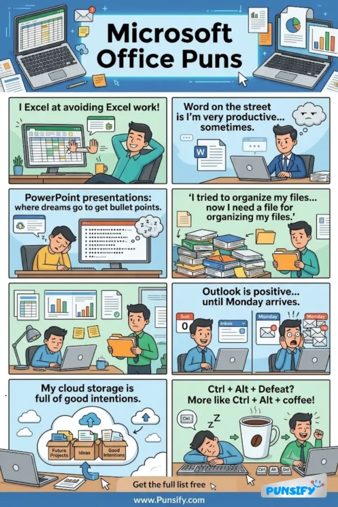 179+ Hilarious Microsoft Office Puns & Jokes to Boost Your Workday Humor