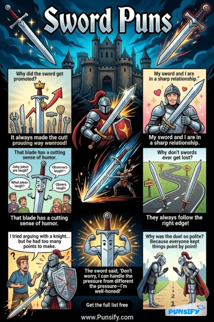 187+ Hilarious Sword Puns & Jokes That Will Slice Through Your Boredom Today