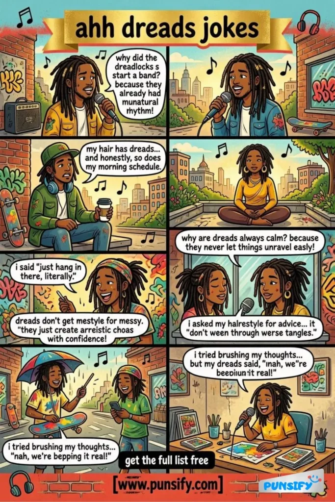 159+ Hilarious Hair Raising Ahh Dreads Jokes & Puns to Make You Laugh Your Locks Off
