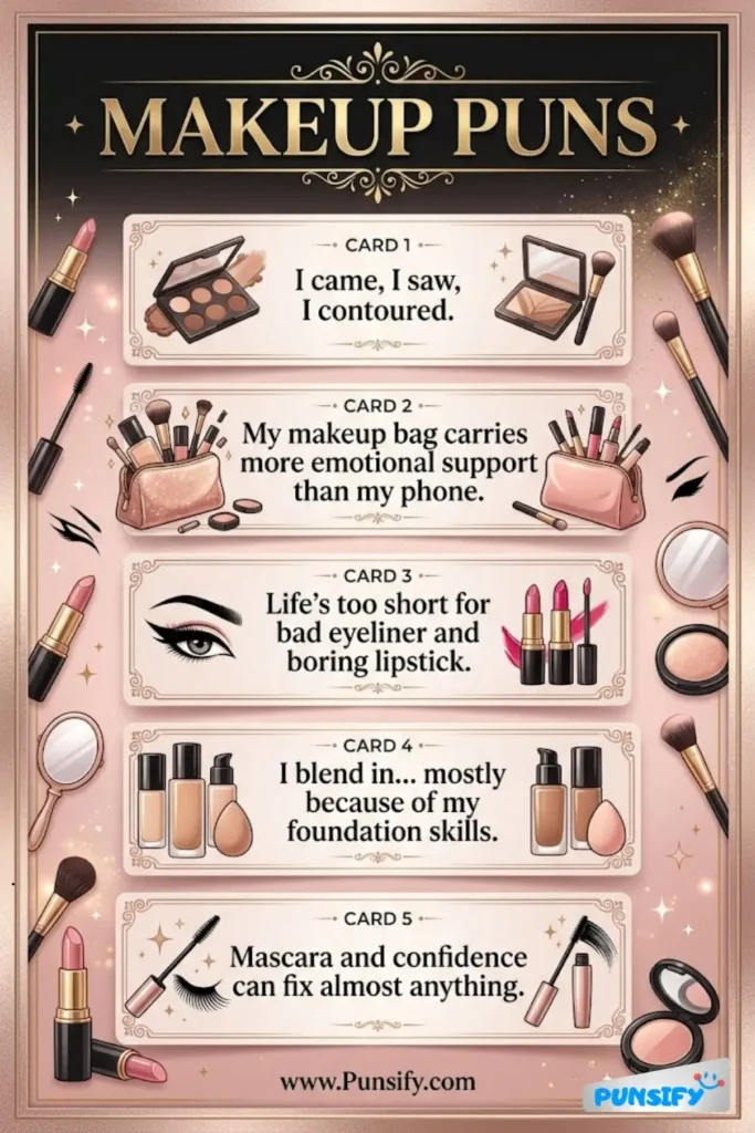 163+ Makeup Puns and Jokes That Will Make You Blush and Laugh Out Loud
