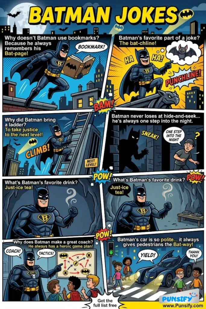 153+ Hilarious Batman Jokes & Puns That Will Have You Batting an Eye with Laughter
