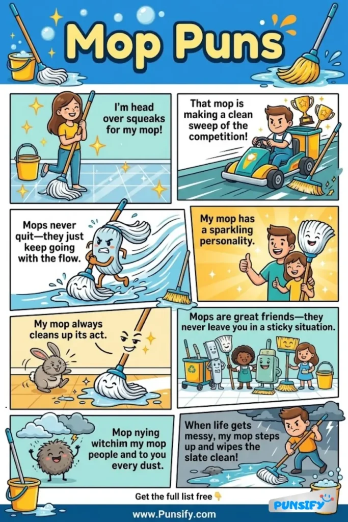 157+ Hilarious Mop Puns & Jokes That Will Sweep You Off Your Feet with Laughter