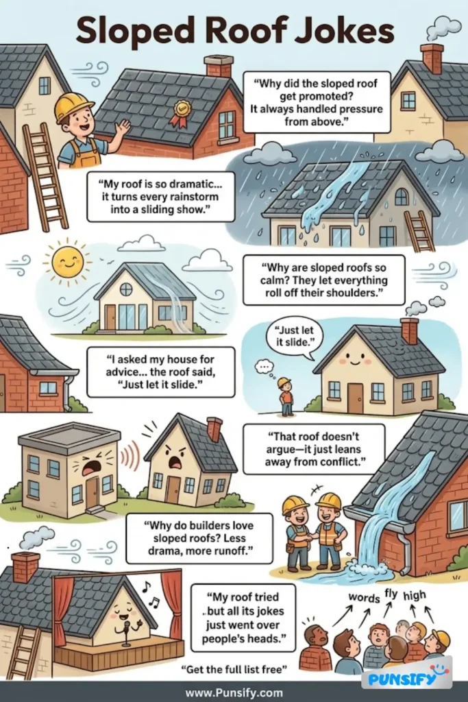 169+ Hilarious Sloped Roof Jokes & Puns to Elevate Your Humor Game Today