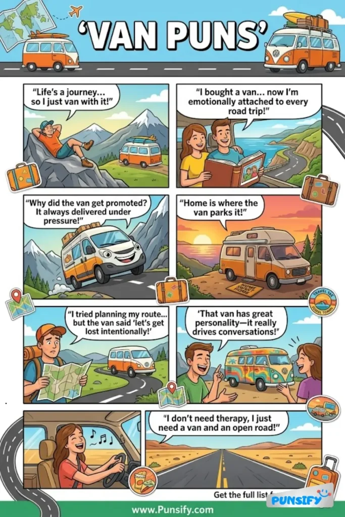 189+ Hilarious Van Puns & Jokes That Drive Laughter and Fun for Everyone