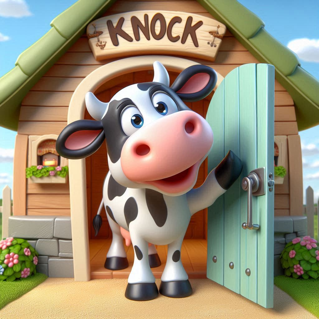 200+ Cow Knock Knock Jokes That Will Moo You Over with Laughter 5 Creative Cow Knock Knock Jokes