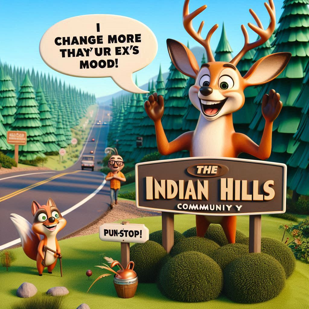 Indian Hills Sign Puns