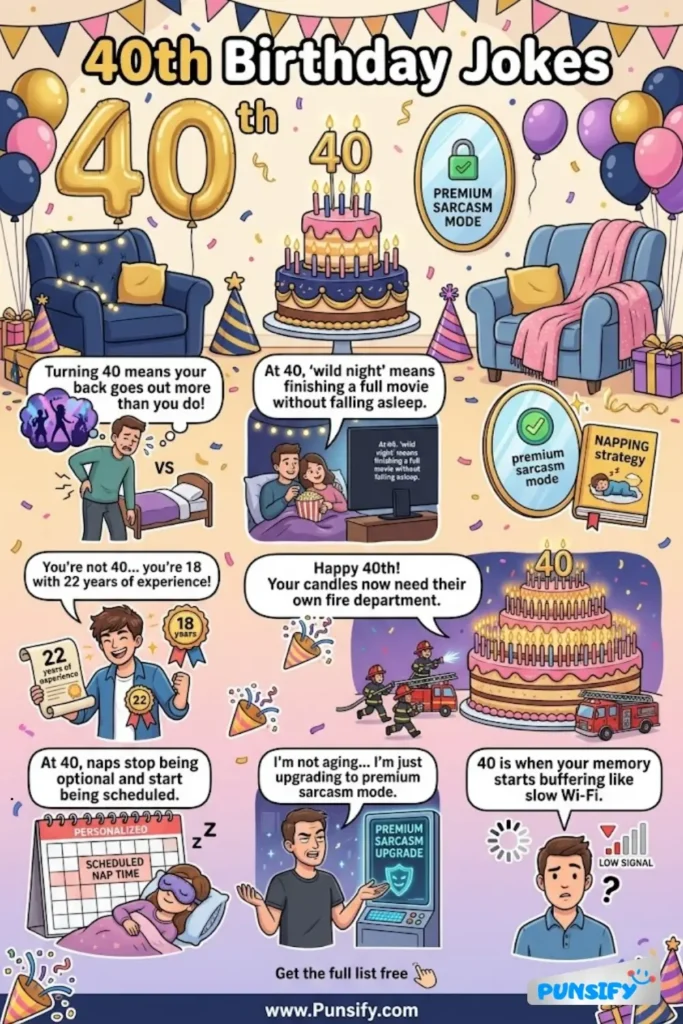 175+ Hilarious 40 Year Birthday Jokes That Will Make You Age with Laughter