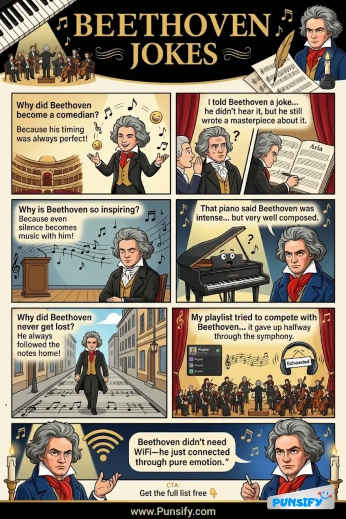 175+ Hilarious Beethoven Jokes & Puns That Will Make You Symphonically Chuckle