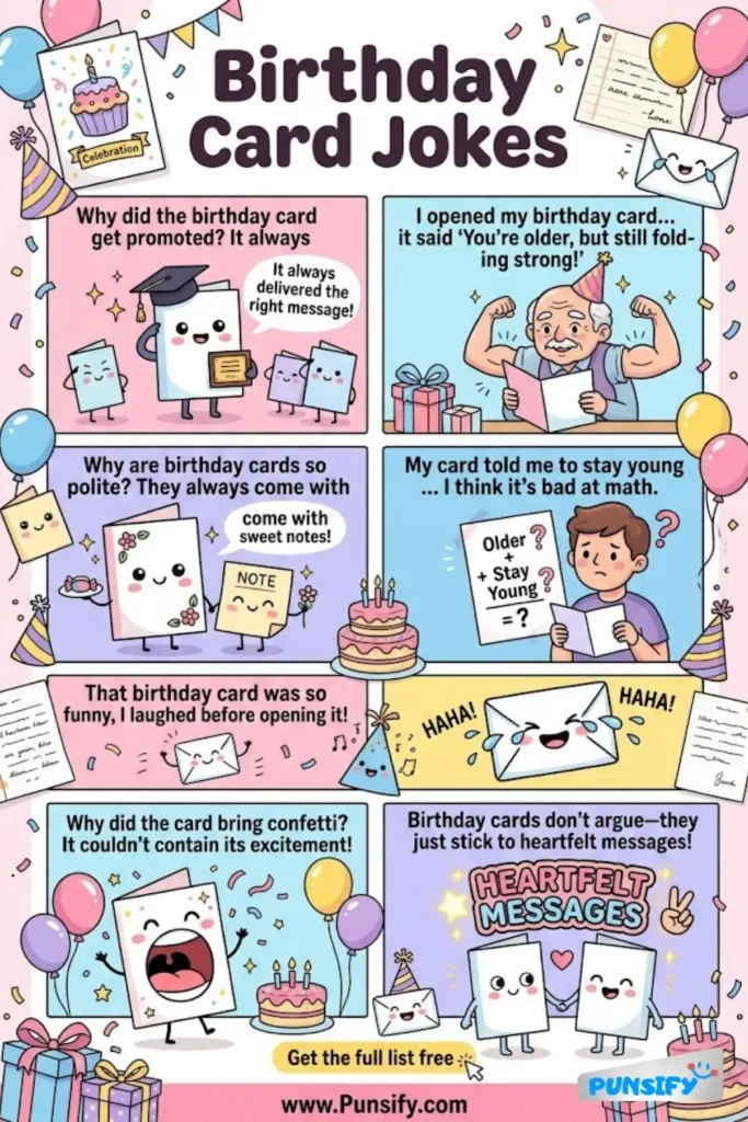 193+ Hilarious Birthday Card Jokes & Puns That Will Have You Cake-ing It Up