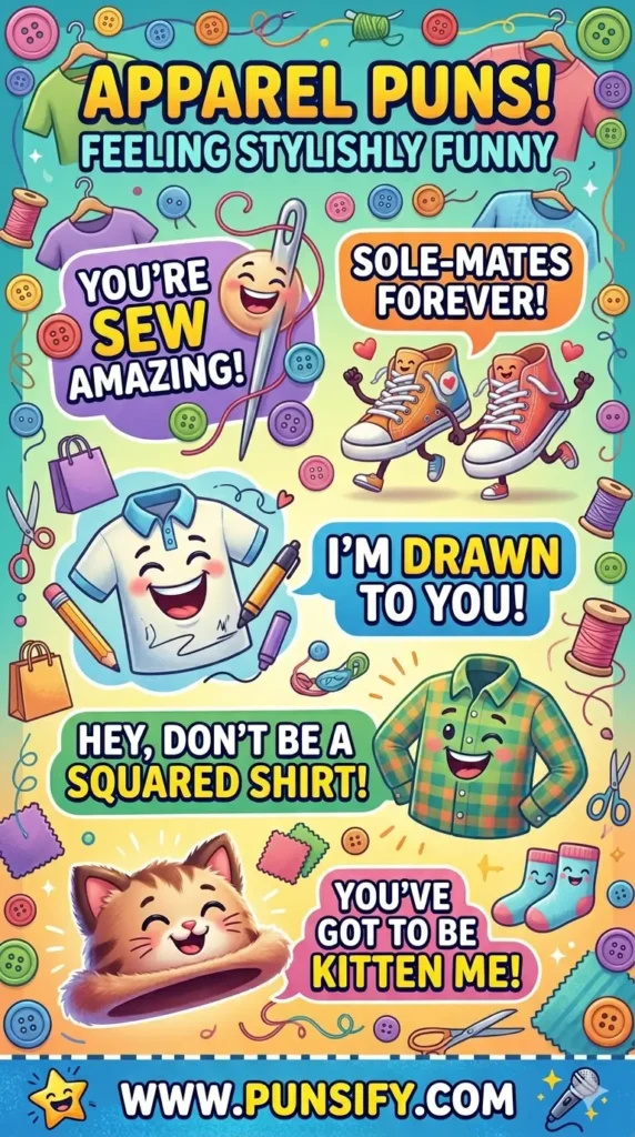 157+ Hilarious Apparel Puns to Stitch Up Your Style with Laughter