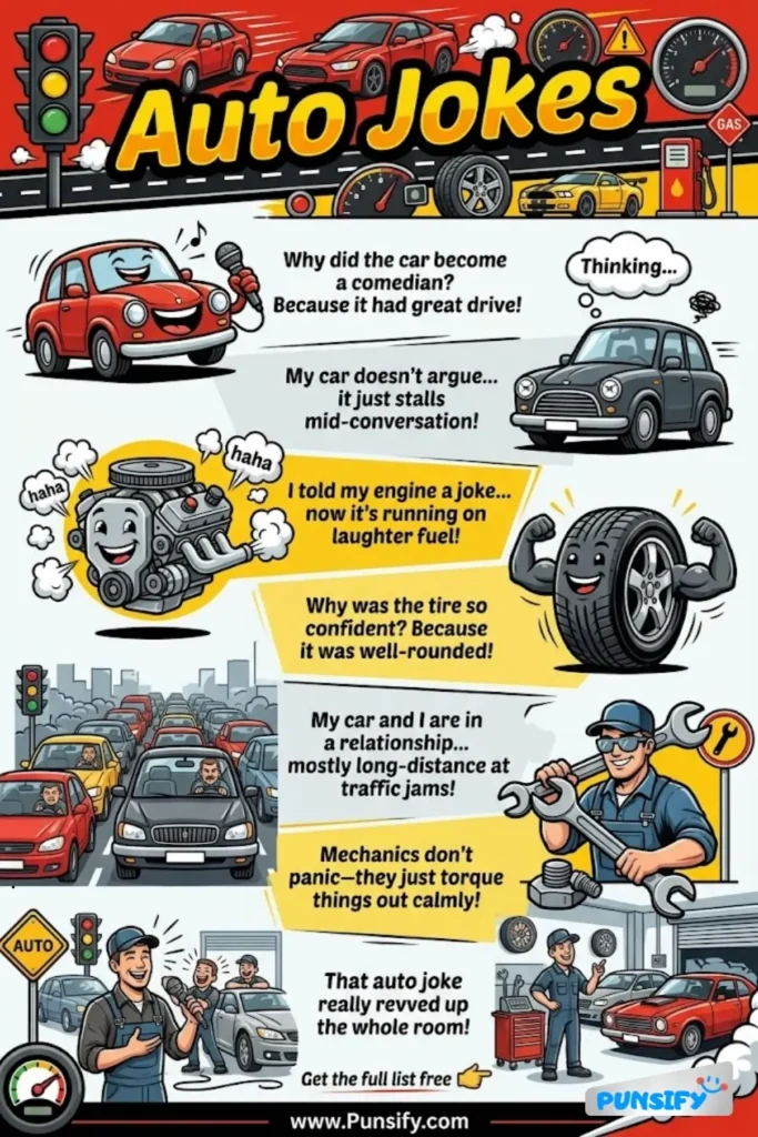 157+ Hilarious Auto Jokes & Puns That Will Drive You Crazy with Laughter