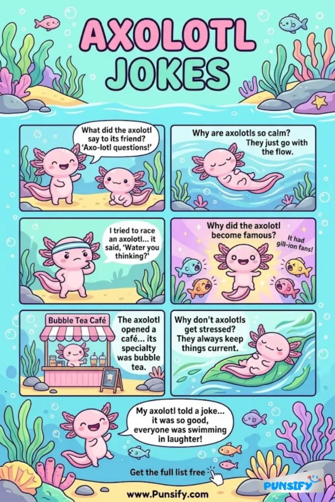 169+ Hilarious Axolotl Jokes & Puns to Make You Laugh Your Gills Off!