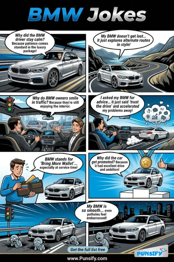 159+ Giggle-Worthy BMW Jokes and Puns That Will Drive You Crazy with Laughter