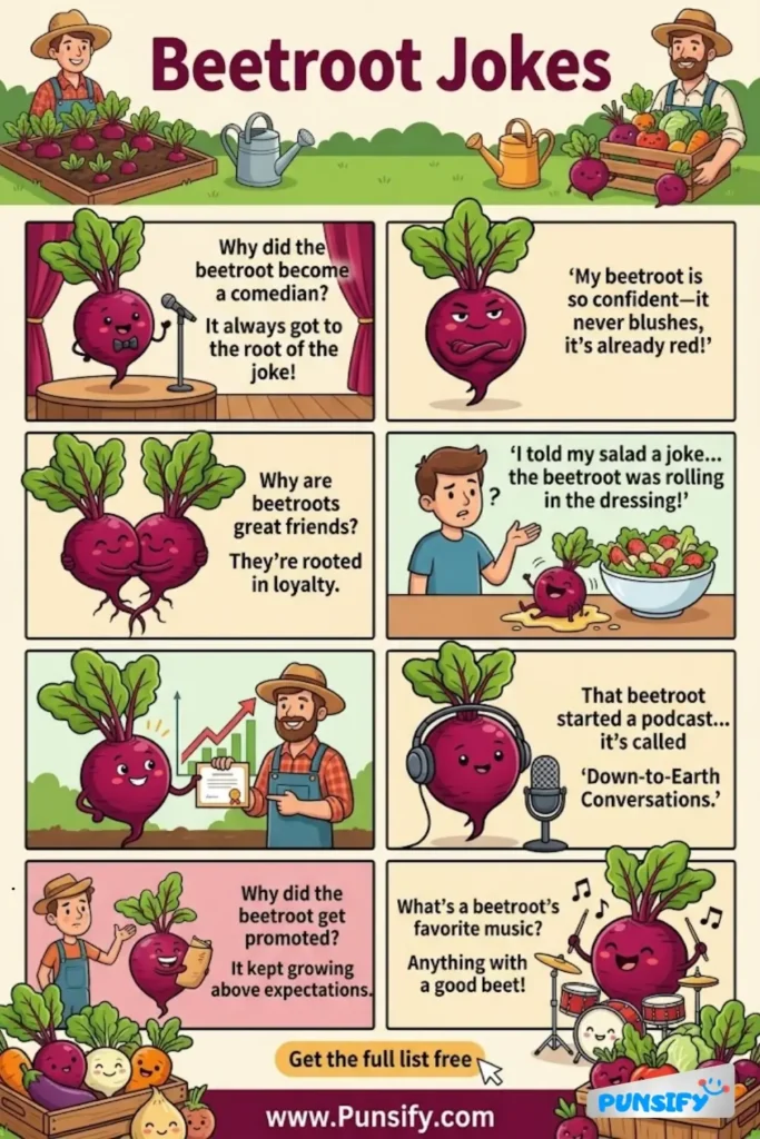 193+ Hilarious Beetroot Jokes & Puns That Will Make You Root for Laughter!