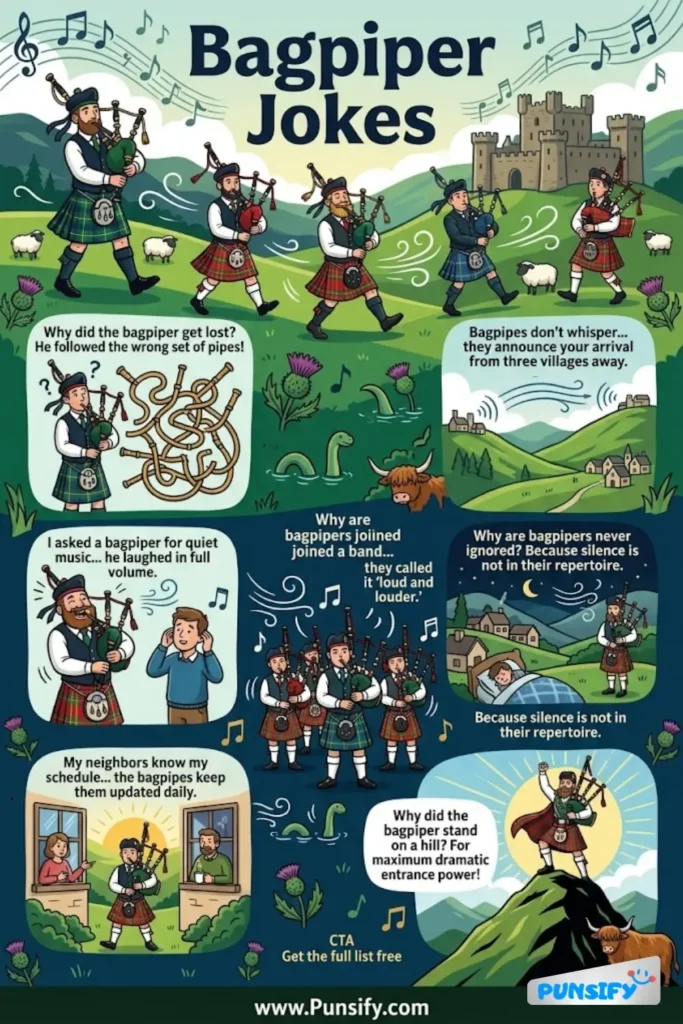 167+ Hilarious Bagpiper Jokes & Puns That Will Pipe You Up With Laughter