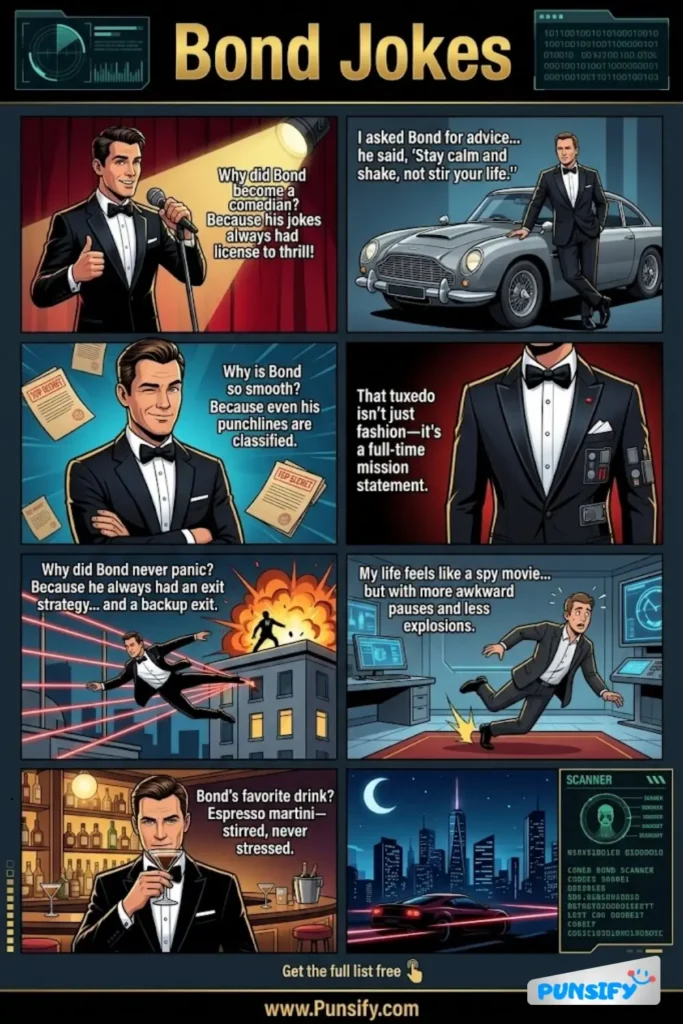 187+ Hilarious Bond Jokes & Puns That'll Leave You Shaken, Not Stirred With Laughter