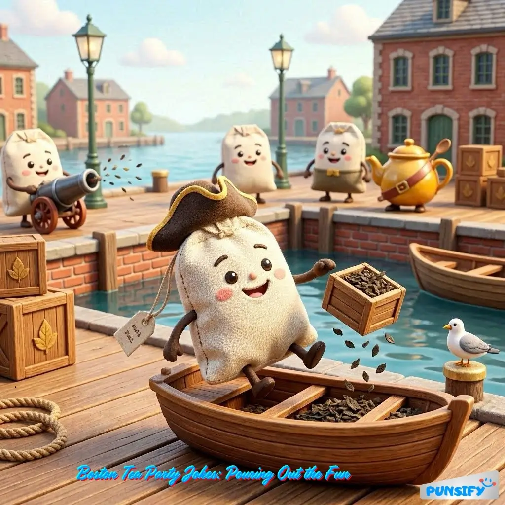 167+ Hilarious Boston Tea Party Jokes & Puns Brewing Up a Laugh Riot in History!