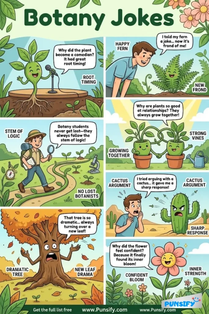 159+ Hilarious Botany Jokes & Puns That Are Rooted in Fun and Growing on Laughter