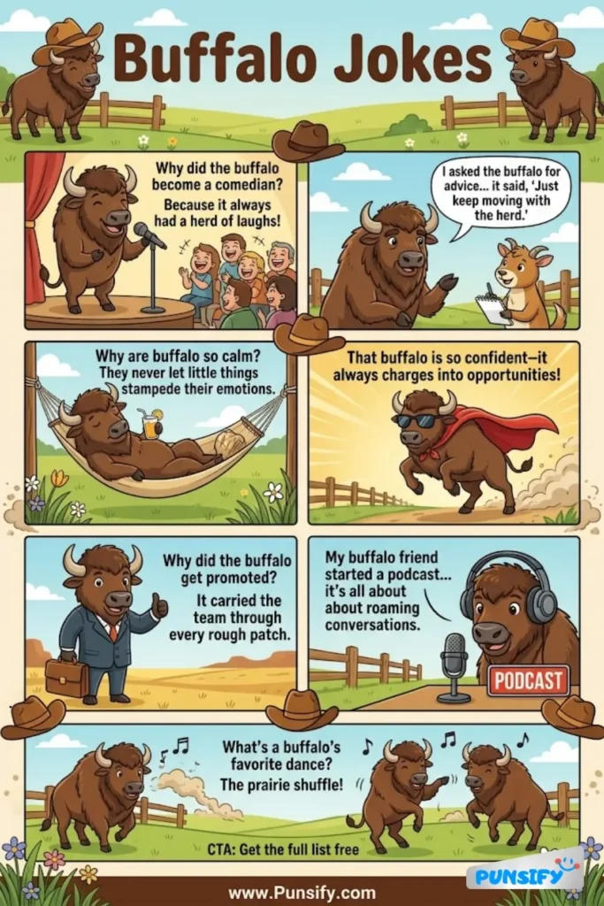 157+ Hilarious Buffalo Jokes & Puns That Will Have You Moo-ving with Laughter!
