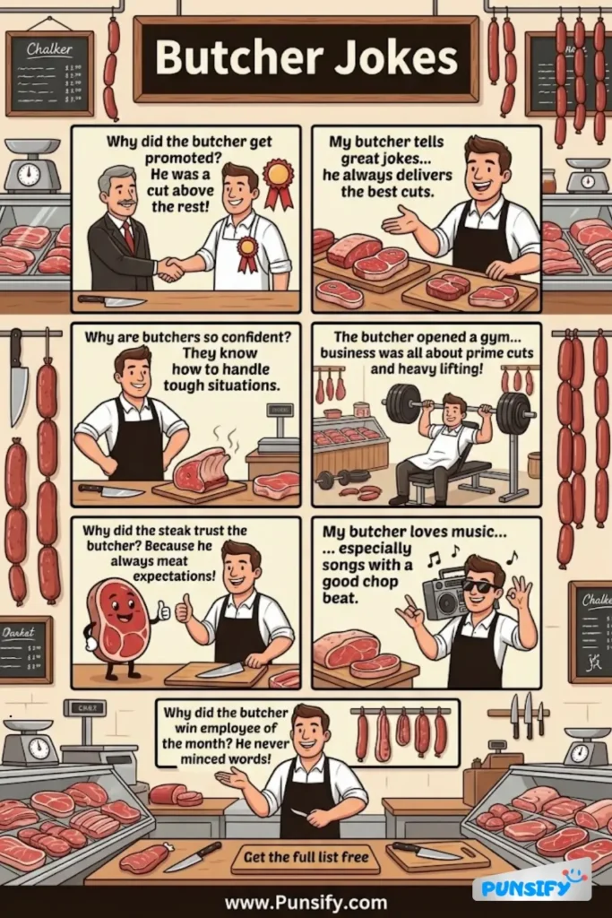 193+ Hilarious Butcher Jokes & Puns That Will Meat Your Laughing Needs!