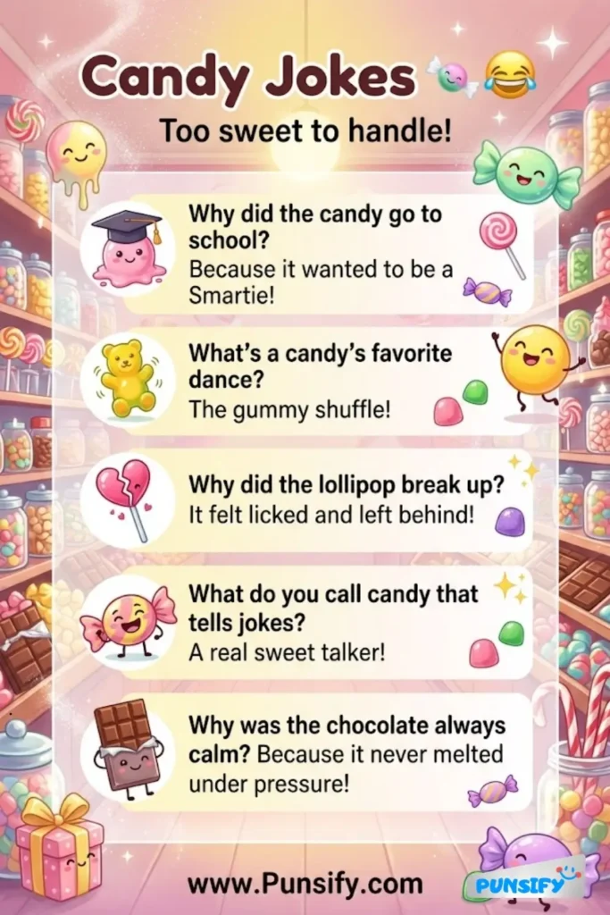 161+ Sweet Surprises in Candy Jokes and Puns That Will Make You Chuckle!