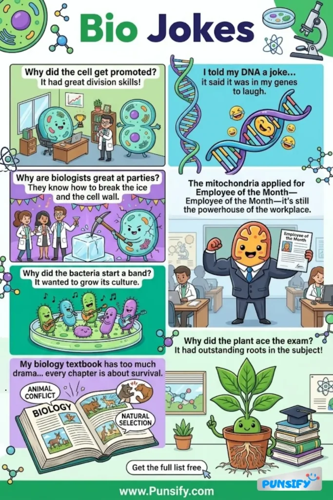 169+ Hilarious Bio Jokes & Puns That Will Make You Cell-ebrate Science!