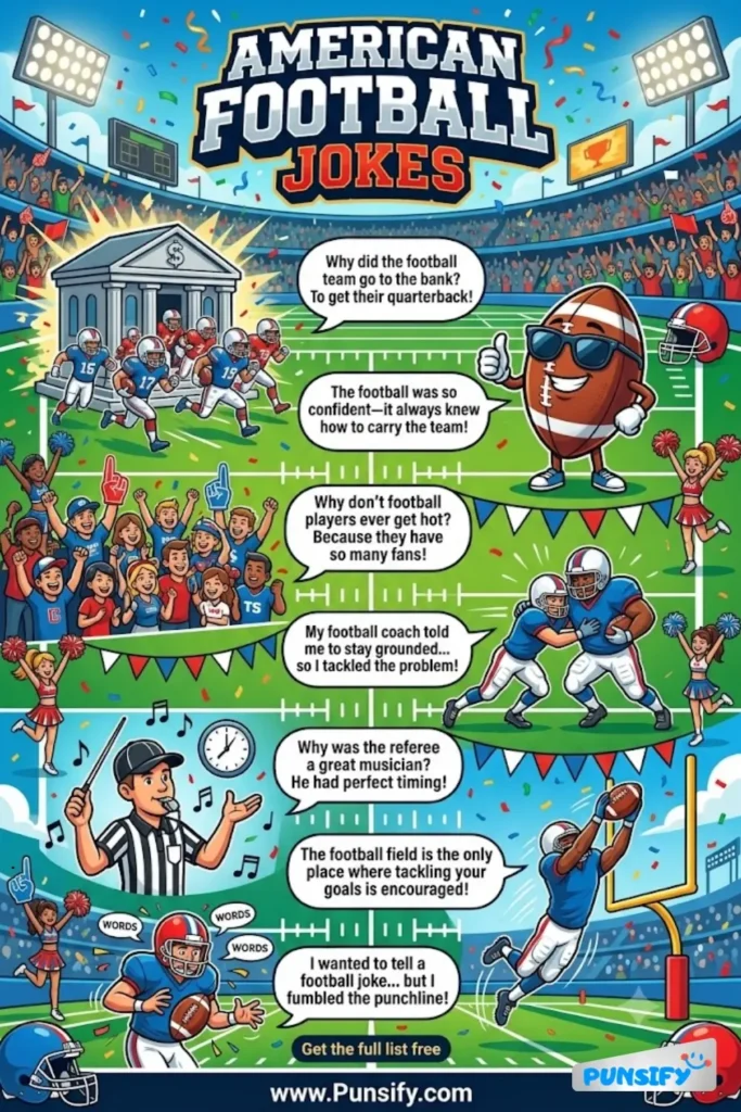 159+ Hilarious American Football Jokes & Puns That Will Tackle Your Funny Bone!